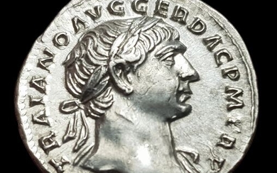 Silver AR denarius, Trajan (AD 98-117).,Rome mint. Struck AD 103-111
