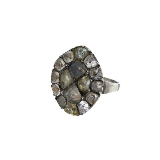 Silver ring with rock crystal