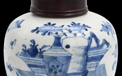 Small Chinese Porcelain Blue and White Globular Jar