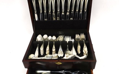 Sterling Silver Flatware Set. 20th century. Made