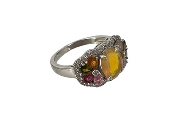 Sterling Silver & Stones Ring
