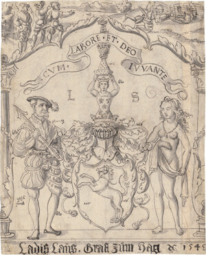 Süddeutsch – 1548. Entwurf für die Wappenscheibe des Ladislaus von Fraunberg, Reichsgraf zu Haag