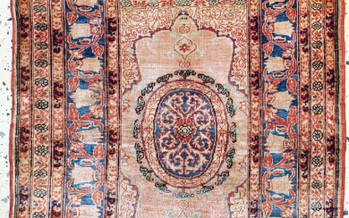 Tabriz'Hadji-Jalili' en soie, Perse, 19e siècle, pure soie naturelle, env. 82 x 60 cm, EHZ:2.
