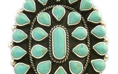 Taxco Mexican Sterling Turquoise Statement Ring