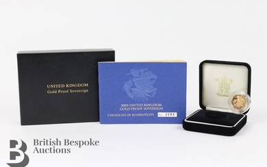 The Royal Mint 2005 United Kingdom gold proof sovereign,...