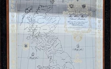 The Silver Map of Great Britain with the boundary lines