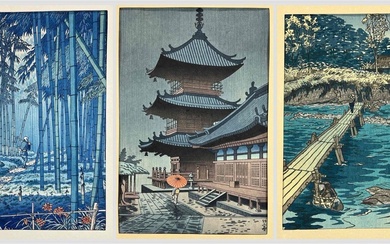 Three Japanese Ukiyo-E Woodblock Prints