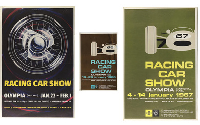 Three 'Olympia Racing Car Show' posters for 1964, 1966 and...
