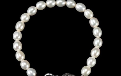 Tiffany & Co Sterling Silver Pearl Bracelet