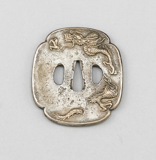 Tsuba, Katana hand guard, Japan, 18/19th Century, bronze?...