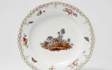 Two Berlin KPM porcelain dessert plates from a hunting service