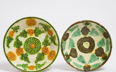 Two Sancai-Glazed Pottery Dishes, Liao Dynasty, 10th