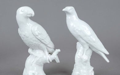 Two birds, KPM Berlin, marks 1962-1992, 1st and 2nd choice, white, model Johann Baptist Pedrozzi (