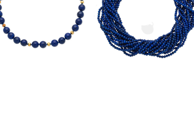 Two lapis lazuli necklaces