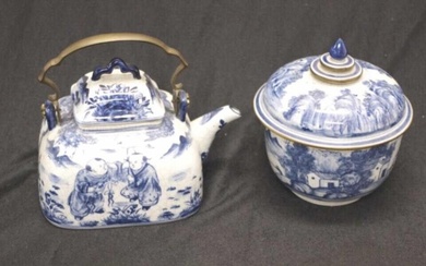 Two various Chinese blue & white decorated pieces