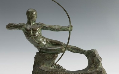 VICTOR DEMANET (Givet, France, 1895 - Ixelles, Belgium, 1964). "Hercules archer", 1925. Bronze.