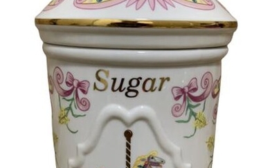 VINTAGE LENOX "THE CAROUSEL CANISTERS- SUGAR
