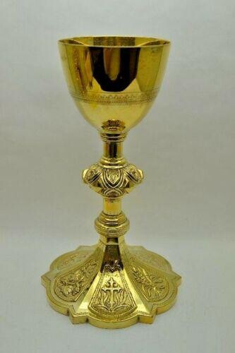 Very Nice Traditional Gothic chalice made by Benziger