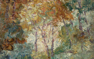 Victor CHARRETON 1864-1936 Paysage de sous-bois en automne