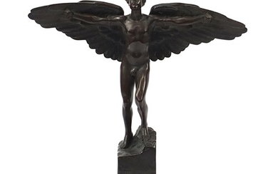 Victor Heinrich Seifert, large patinated bronze figure of a ...