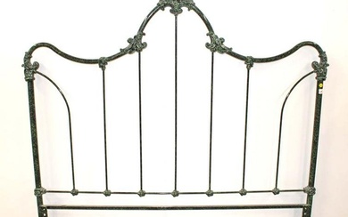 Victorian style metal frame queen size headboard only approx. 64" w x 58" h