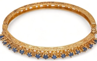 Vikki Carr | 14K Sapphire Bangle Bracelet