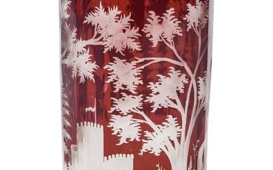 Vintage Bohemian Czech Glass Vase