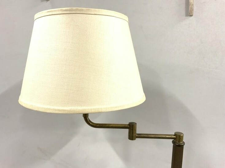 Vintage Brass Floor Lamp W Shade