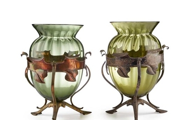 W. A. S. BENSON (1854-1924) & JAMES POWELL & SONS, WHITEFRIARS TWO ARTS & CRAFTS VASES, 1880S