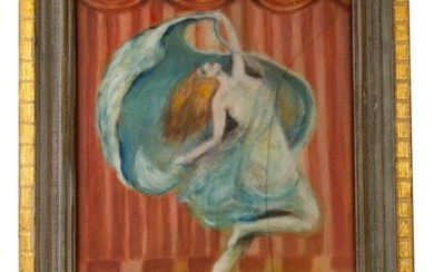 W. Frieder Signed Ballerina Oil on Board - Framed