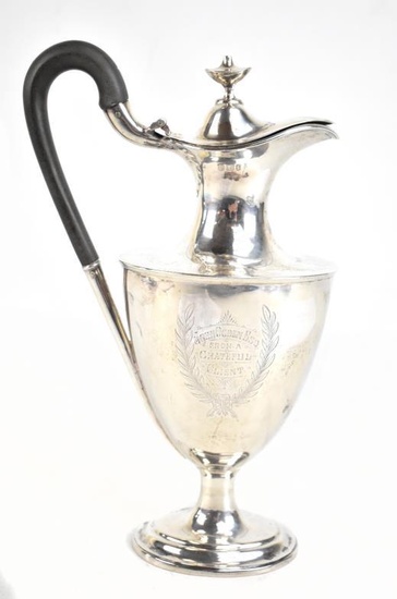WALKER & HALL; a late Victorian hallmarked silver hot...