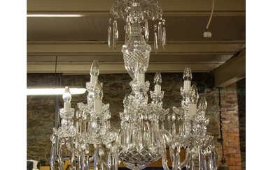 WATERFORD CRYSTAL A10 10 BRANCH CHANDELIER 71W X 96H CM