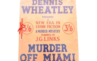 WHEATLEY, Dennis, Murder off Miami. 4to, 1st edition, 1936