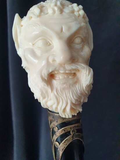 Walking stick - Baroque style - Ivory, Wood - Early 20th century