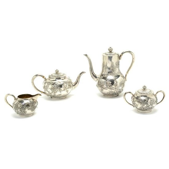 Wang Hing & Co. Chinese Export Silver Tea Set.