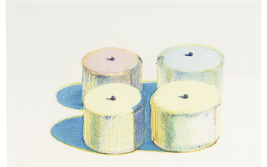 Wayne Thiebaud: Four Cakes (from Recent Etchings I)