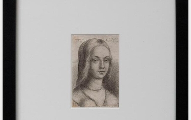 Wenceslaus Hollar (1607-1677): Head of Woman after