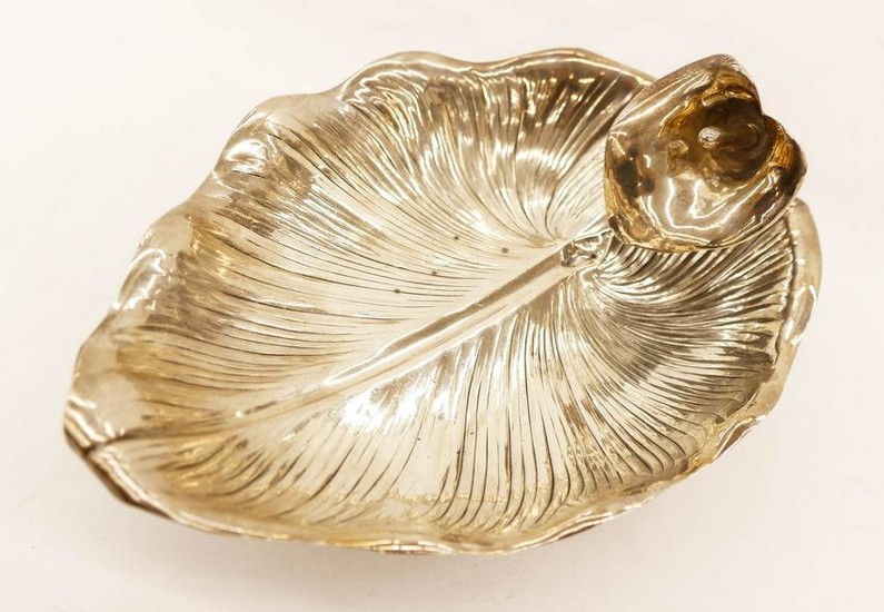Whiting Aesthetic Sterling Calla Lily and Leaf Dish