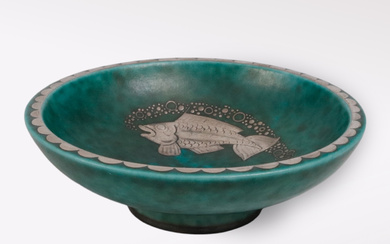 Wilhelm Kåge, a stoneware bowl, “Argenta” .Gustavsberg.