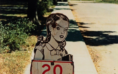 William Eggleston, Untitled (20 m.p.h, School Zone Sign)