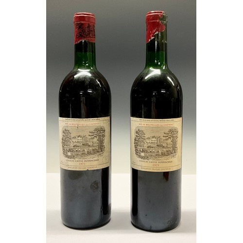 Wine - two bottles, Chateau Lafite Rothschild 1971 (2)