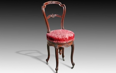 Y† A FRENCH ROSEWOOD HARPISTS CHAIR, CIRCA 1840