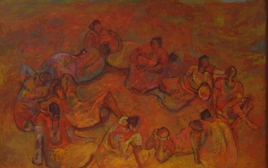 Zuniga, Oil on Canvas, The Women, 1967, Jose Zuniga