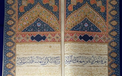 antique HANDWRITTEN Quran juz in muhaqaq script