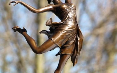 bronze sculpture scarab dancer - bronze marble