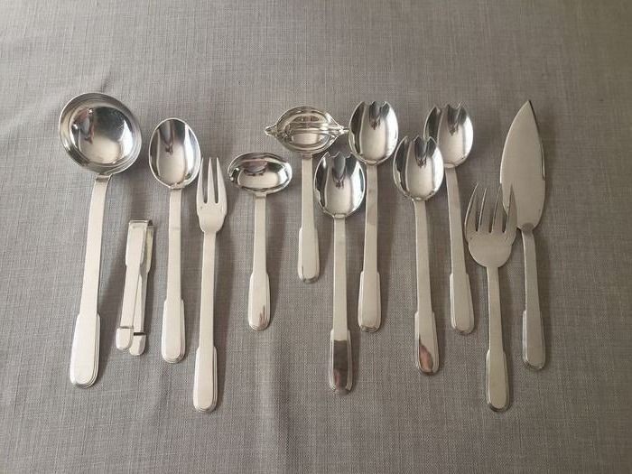 christian fjerdingstadt - christofle - Cutlery set (12) - Silver plated