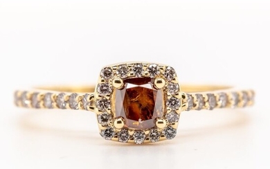 no reserve price - 14 kt. Yellow gold - Ring - 0.46 ct Diamond - Diamonds
