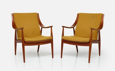 ølgaard Nielsen Pair of easy chairs, model no. 148, ca. 1955