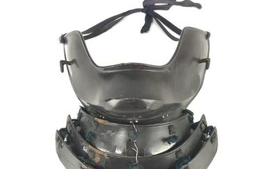 samurai armorface mask (1) - Cast iron - Orthognathic armor - Japan - Meiji period (1868-1912)