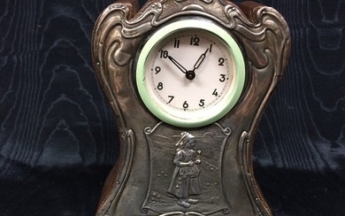sterling silver mantel clock